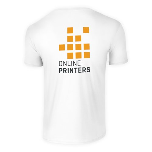 Weies Baumwoll T-Shirt fr Herren mit kurzen rmeln.