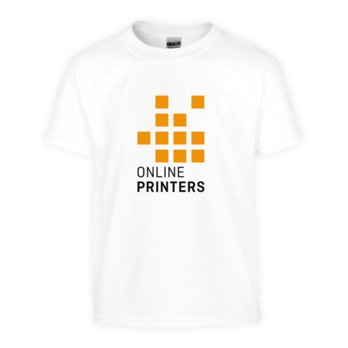Weies Baumwoll-T-Shirt, Unisex, mit kurzen rmeln und Rundhalsausschnitt.