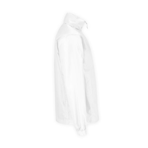 Weisse Windjacke aus Polyester fr Herren mit Reissverschluss.