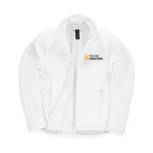 Weisse Softshelljacke aus Polyester und Elasthan fr Damen.