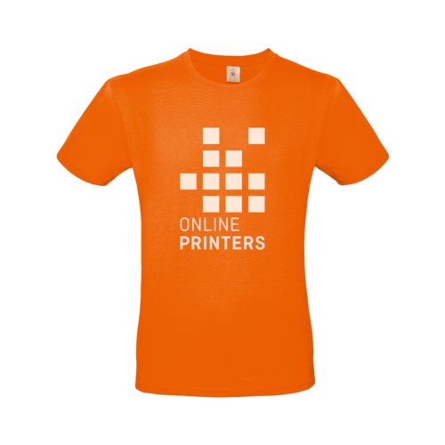 Oranges Baumwoll-T-Shirt fr Herren mit kurzen rmeln.