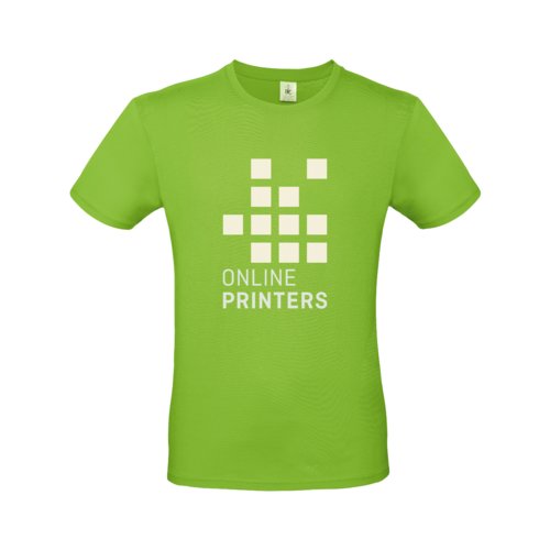 Apfelgrnes Baumwoll-T-Shirt fr Herren mit kurzen rmeln.