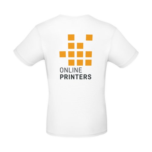 Weies Baumwoll-T-Shirt fr Herren mit kurzen rmeln.