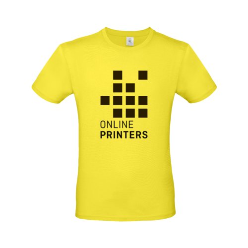 Gelbes Baumwoll-T-Shirt fr Herren mit kurzen rmeln.
