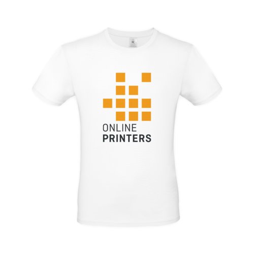 Weies Baumwoll-T-Shirt fr Herren mit kurzen rmeln.