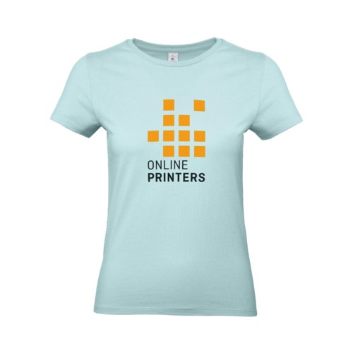 Mintgrnes Damen T-Shirt aus Baumwolle mit kurzem Arm.