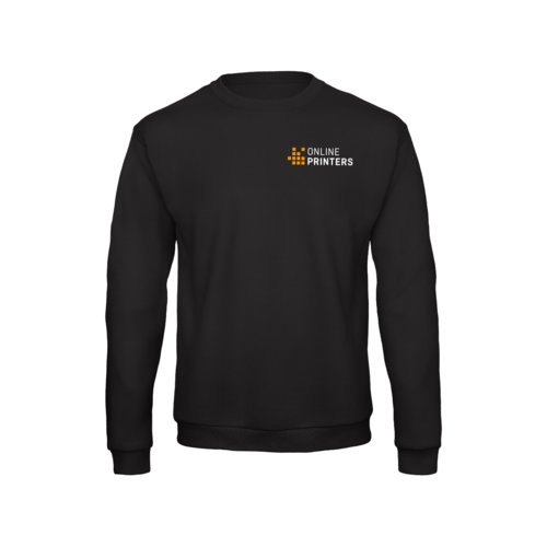 Schwarzes Sweatshirt aus Polyester und Baumwolle fr Herren.