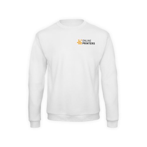Weies Sweatshirt aus Baumwollmischung fr Herren.