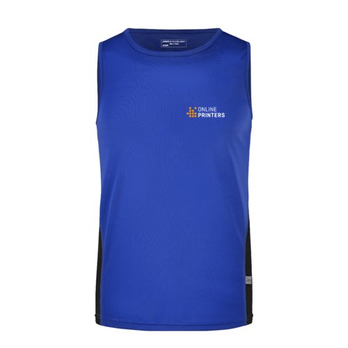 Blaues Polyester Tanktop fr Herren.