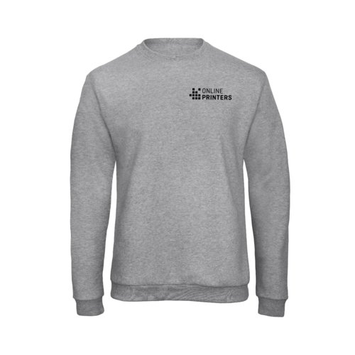 Grau meliertes Sweatshirt aus Baumwollmischung fr Herren.