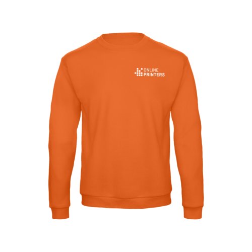 Oranges Sweatshirt aus Baumwollmischgewebe fr Herren.
