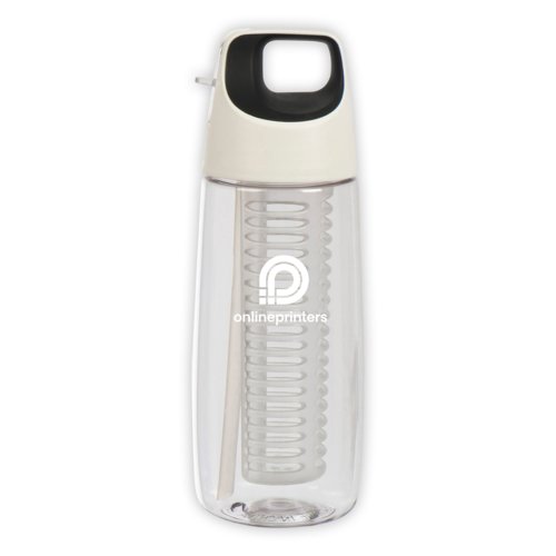 Transparente Tritan&#8482; Trinkflasche mit Einsatz.