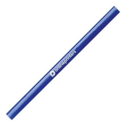 Blauer Holz-Zimmermannsbleistift mit flacher, stabiler Form.