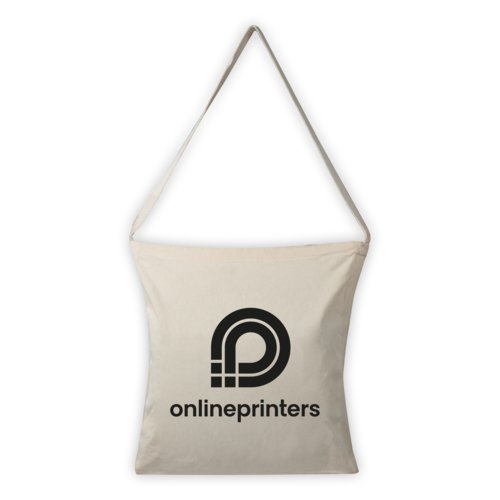 Naturfarbene Baumwolltasche mit Canvas-Gurt.