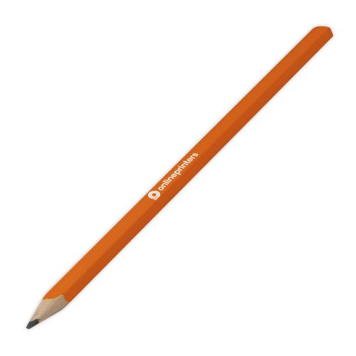 Orangefarbener Zimmermannsbleistift.