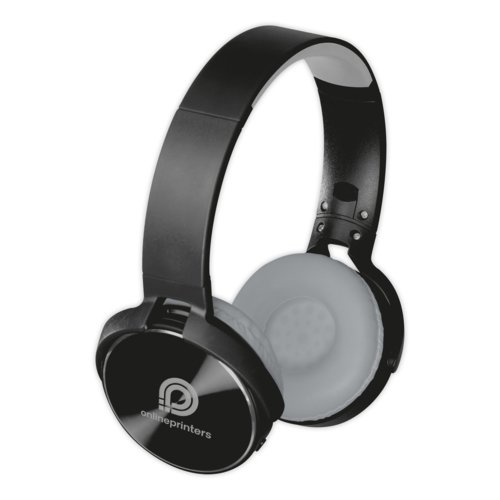 Schwarze Over-Ear-Kopfhrer mit verstellbarem Bgel.
