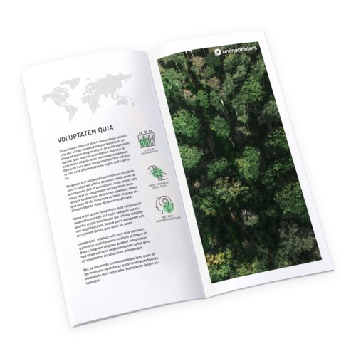 Kataloge Klebebindung Öko-/Naturpapier, Hochformat, DL 4