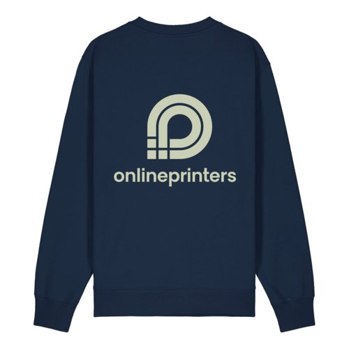Marineblaues Sweatshirt aus Bio-Baumwolle, Unisex.
