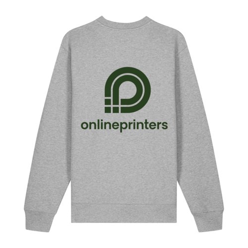 Grau meliertes Sweatshirt aus Bio-Baumwolle, Unisex.