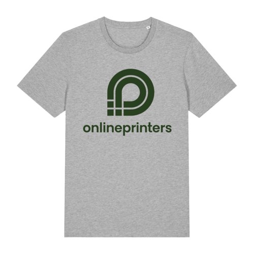 Grau meliertes T-Shirt aus Bio-Baumwolle in Unisex-Passform.