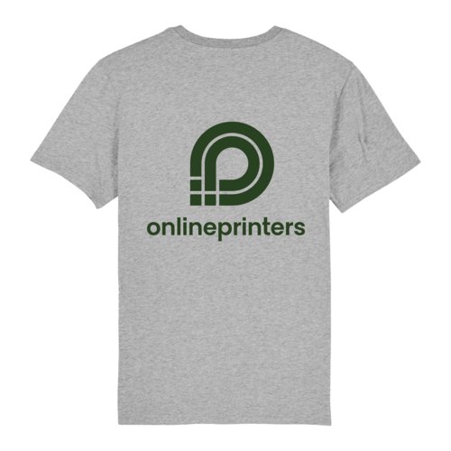 Grau meliertes Bio-Baumwoll T-Shirt, Unisex.