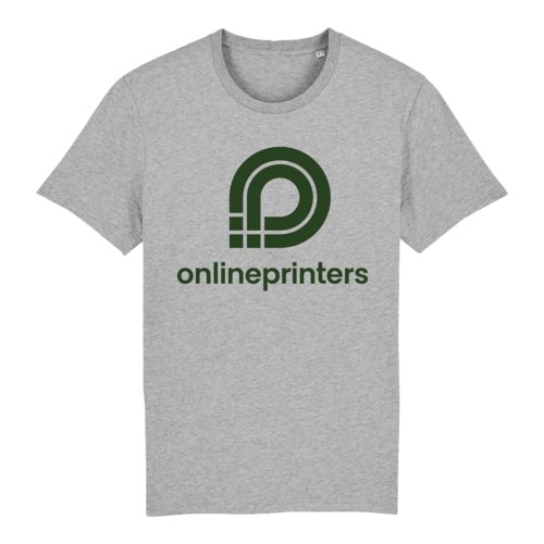 Grau meliertes Bio-Baumwoll T-Shirt, Unisex.