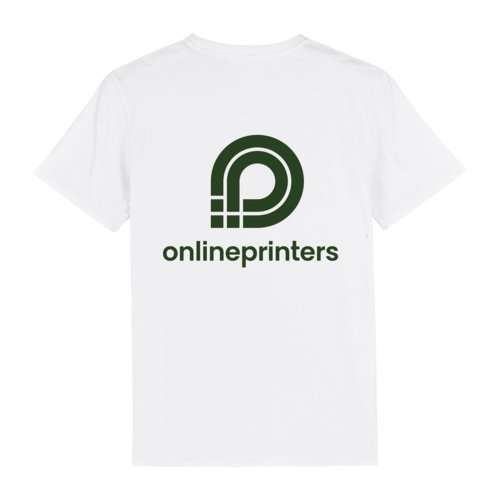 Weies T-Shirt aus Bio-Baumwolle im Unisex-Schnitt.