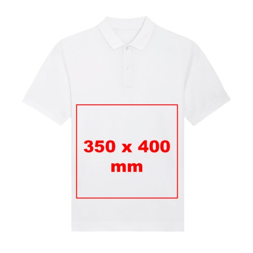 Polo-Shirt aus Stoff mit kurzen rmeln und Knopfleiste.