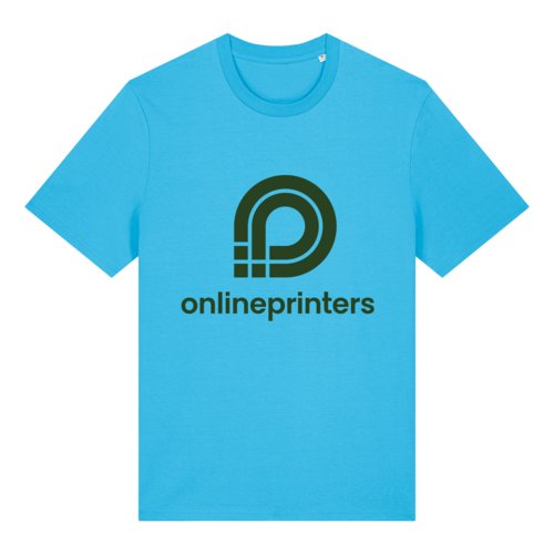Aquablaues Bio-Baumwoll T-Shirt in Unisex-Passform.