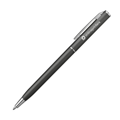 Metall-Kugelschreiber mit Clip und Druckmechanismus.