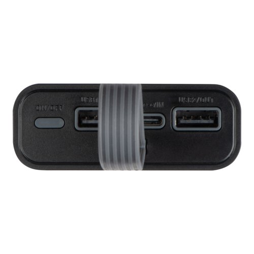 Transparente Powerbank mit mehreren USB-Anschl�ssen.
