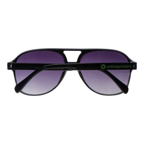 Schwarze Kunststoff-Sonnenbrille im Pilotenstil.