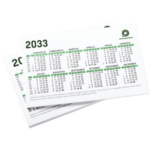 Taschenkalender Plastik, 8,6 x 5,4 cm 1