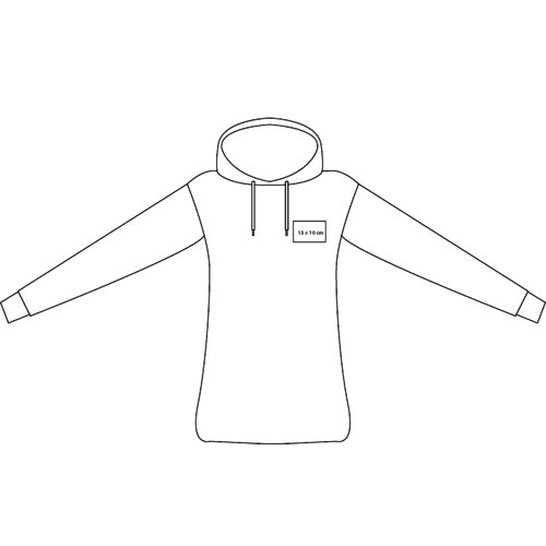 Baumwoll-Hoodie fr Damen mit Kapuze und Kordelzug.