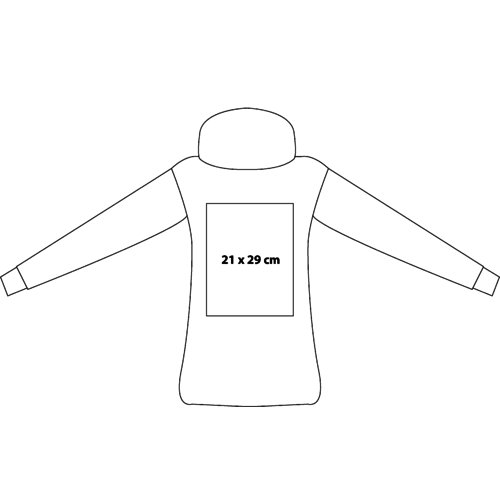 Weier Damen-Hoodie aus Mischgewebe mit Kapuze und Kngurutasche.