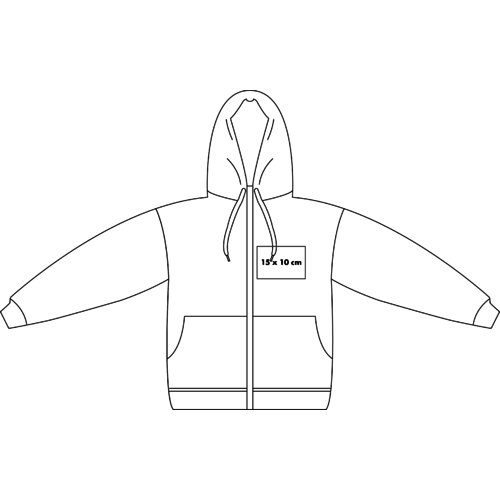 Damen Kapuzenjacke mit durchgehendem Reiverschluss und Kngurutasche.