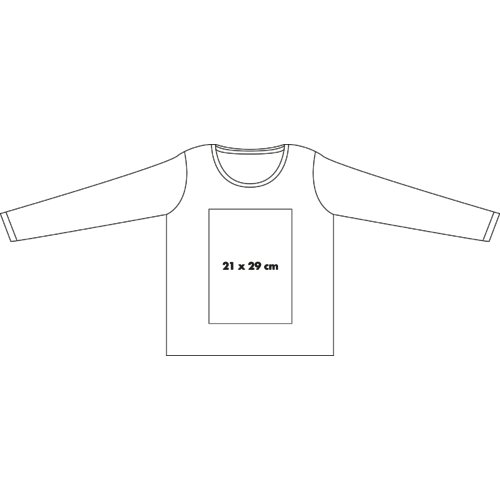 Langes Baumwoll-T-Shirt fr Herren mit langen rmeln und Rundhalsausschnitt.