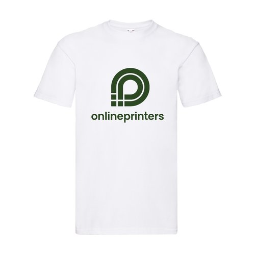 Weies Baumwoll-T-Shirt fr Herren mit kurzen rmeln.