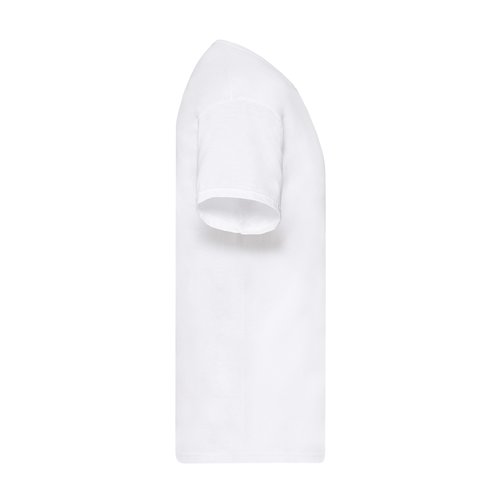 Weies Baumwoll-T-Shirt fr Herren mit kurzen rmeln.