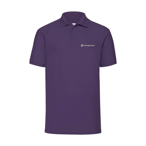 Violettes Poloshirt aus Mischgewebe mit kurzem Arm.