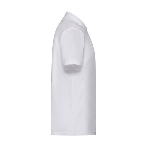 Weies Mischgewebe-Piqu-Poloshirt fr Herren mit kurzem Arm.