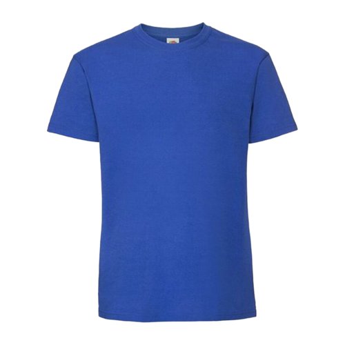 Knigsblaues Baumwoll-T-Shirt mit kurzen rmeln.