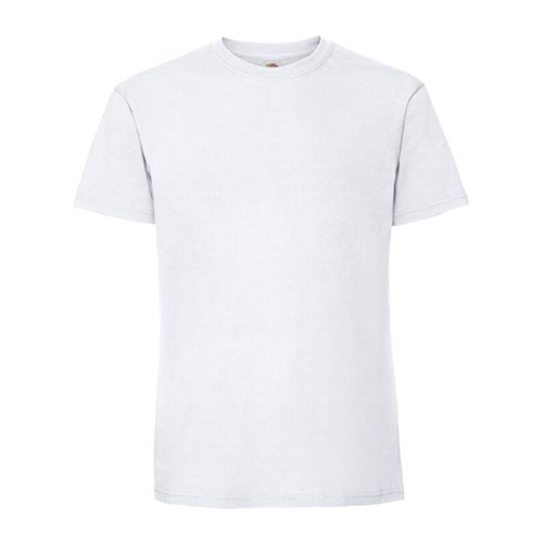 Weisses Baumwoll-T-Shirt fr Herren mit kurzen rmeln.