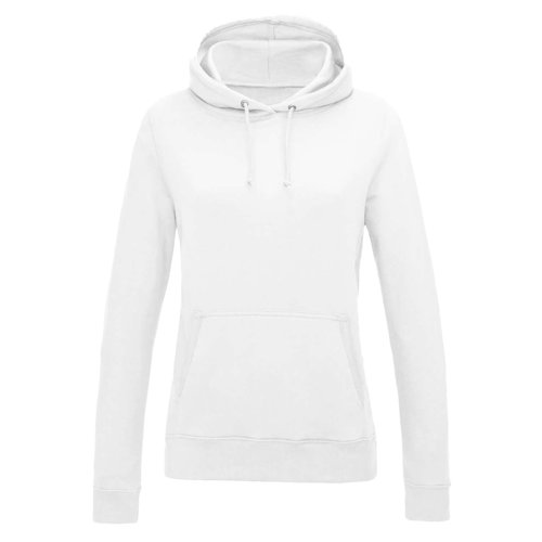 Weier Baumwoll-Polyester-Hoodie mit Kapuze und Kordelzug.