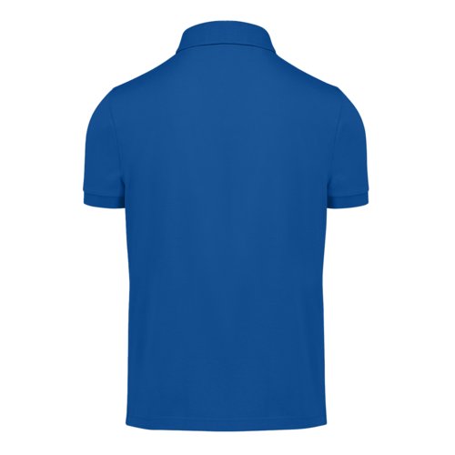 Royalblaues Baumwoll-Poloshirt fr Herren mit kurzen rmeln.