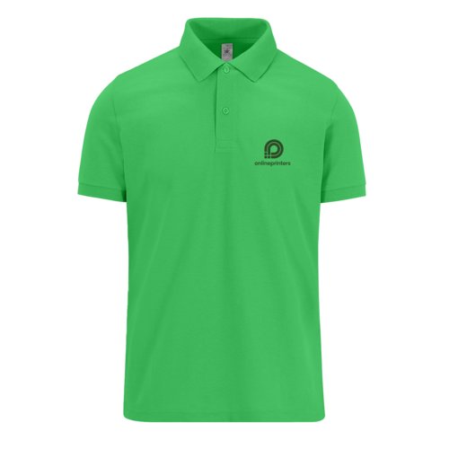 Polohemd aus Stoff fr Herren mit kurzer Knopfleiste.