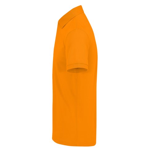 Oranges Baumwoll-Poloshirt fr Herren mit kurzen rmeln.