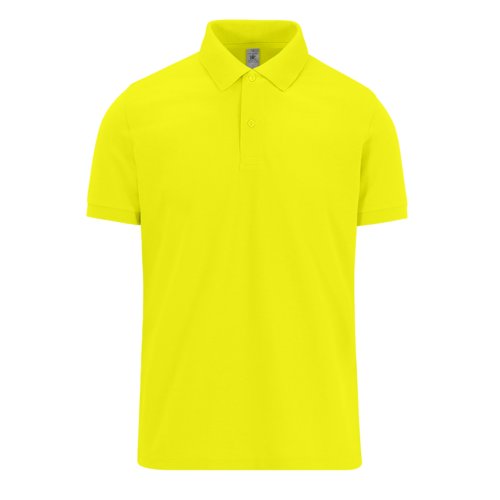 Apfelgrnes Baumwoll-Poloshirt fr Herren mit kurzen rmeln.