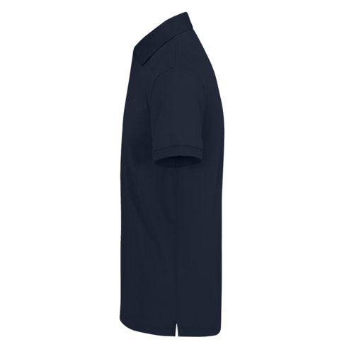Marineblaues Baumwoll-Poloshirt fr Herren mit kurzen rmeln.