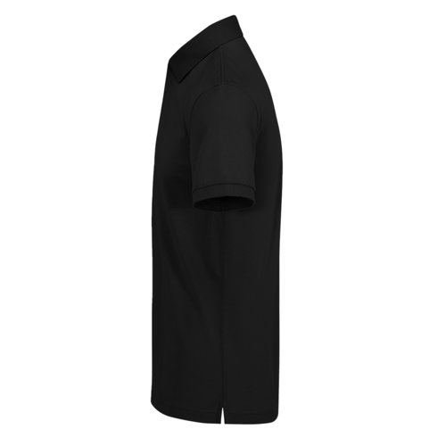 Schwarzes Baumwoll-Poloshirt fr Herren mit kurzem Arm.